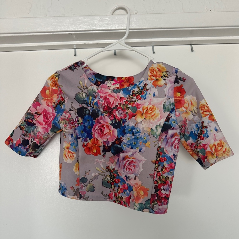 Ten Sixty Sherman Girls Floral Crop Top
